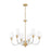 Z-Lite Katerina 6 Light 32" Chandelier, Rubbed Brass/White