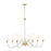 Z-Lite Katerina 8 Light 46" Chandelier, Rubbed Brass/White - 1950-8RB