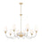 Z-Lite Katerina 8 Light 46" Chandelier, Rubbed Brass/White