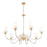 Z-Lite Katerina 8 Light 46" Chandelier, Rubbed Brass/White