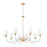 Z-Lite Katerina 8 Light 46" Chandelier, Rubbed Brass/White