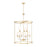 Z-Lite Katerina 9 Light 28" Chandelier, Rubbed Brass/White - 1950-9C-RB