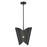 Z-Lite Salone 1 Light 13" Pendant, Black/Black Outer, Gold Inner