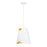 Z-Lite Salone 1Lt 13" Pendant, White/White Outer, Gold Inner - 1951P11-MW