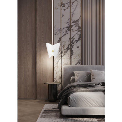 Z-Lite Salone 1 Light 13" Pendant, White/White Outer, Gold Inner