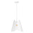 Z-Lite Salone 1 Light 13" Pendant, White/White Outer, Gold Inner