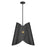 Z-Lite Salone 1 Light 18" Pendant, Black/Black Outer, Gold Inner