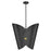 Z-Lite Salone 1 Light 18" Pendant, Black/Black Outer, Gold Inner