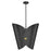 Z-Lite Salone 1Lt 18" Pendant, Black/Black Outer, Gold Inner