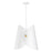 Z-Lite Salone 1 Light 18" Pendant, White/White Outer, Gold Inner