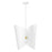 Z-Lite Salone 1 Light 18" Pendant, White/White Outer, Gold Inner
