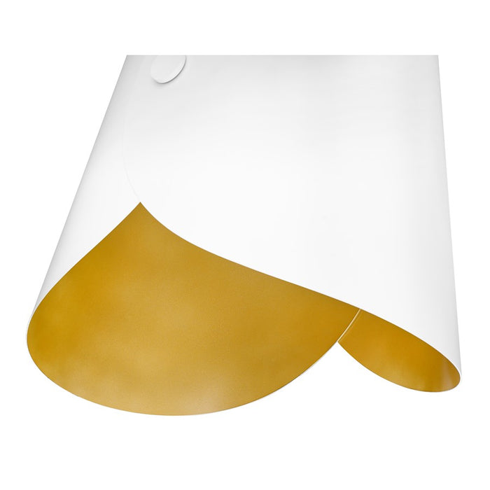 Z-Lite Salone 1Lt 18" Pendant, White/White Outer, Gold Inner
