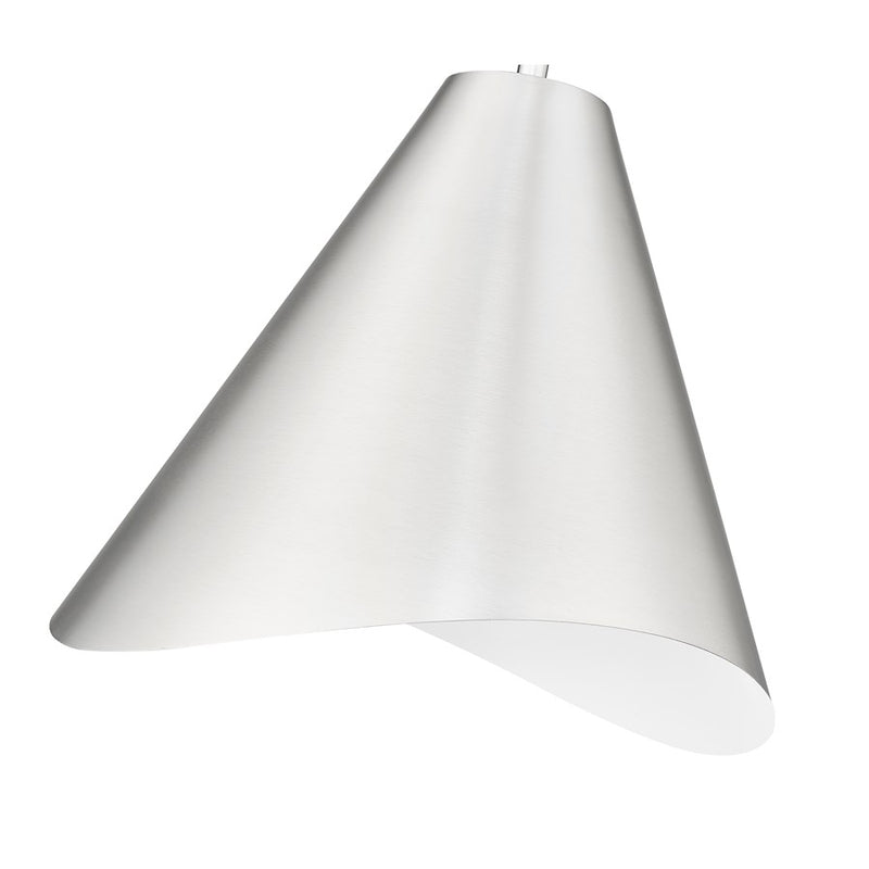 Z-Lite Aria 1Lt 12" Pendant, Nickel/Nickel/Inner White