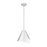Z-Lite Aria 1Lt 12" Pendant, Nickel/Nickel/Inner White