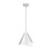 Z-Lite Aria 1 Light 12" Pendant, Nickel/Nickel/Inner White