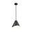 Z-Lite Aria 1Lt 12" Pendant, Matte Black/Matte Black/Inner White