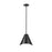 Z-Lite Aria 1 Light 12" Pendant, Matte Black/Matte Black/Inner White