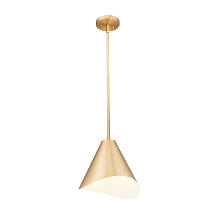 Z-Lite Aria 1 Light 12" Pendant, Modern Gold/Modern Gold/Inner White