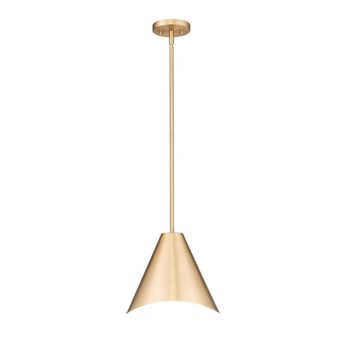 Z-Lite Aria 1 Light 12" Pendant, Modern Gold/Modern Gold/Inner White