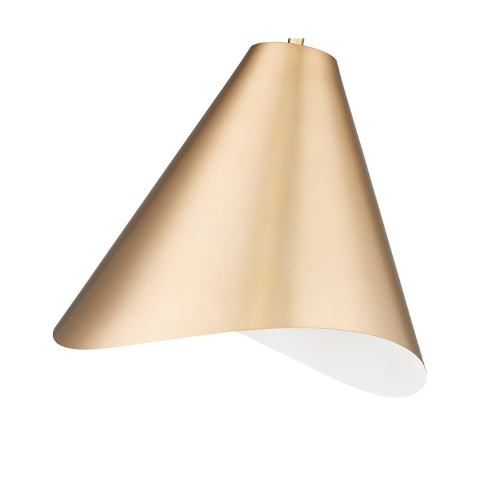 Z-Lite Aria 1 Light 12" Pendant, Modern Gold/Modern Gold/Inner White