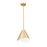 Z-Lite Aria 1 Light 12" Pendant, Modern Gold/Modern Gold/Inner White