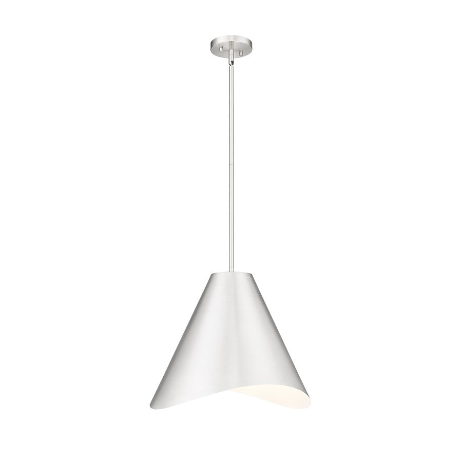 Z-Lite Aria 1Lt 18" Pendant, Nickel/Nickel/Inner White - 1952P18-BN