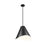 Z-Lite Aria 1 Light 18" Pendant, Matte Black/Matte Black/Inner White