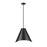 Z-Lite Aria 1 Light 18" Pendant, Matte Black/Matte Black/Inner White