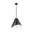 Z-Lite Aria 1 Light 18" Pendant, Matte Black/Matte Black/Inner White