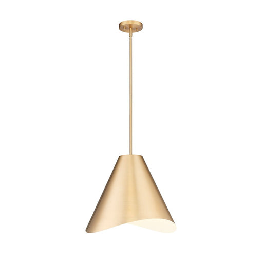 Z-Lite Aria 1 Light 18" Pendant, Modern Gold/Modern Gold/Inner White - 1952P18-MGLD