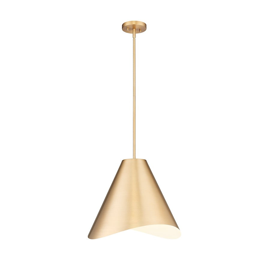 Z-Lite Aria 1 Light 18" Pendant, Modern Gold/Modern Gold/Inner White - 1952P18-MGLD