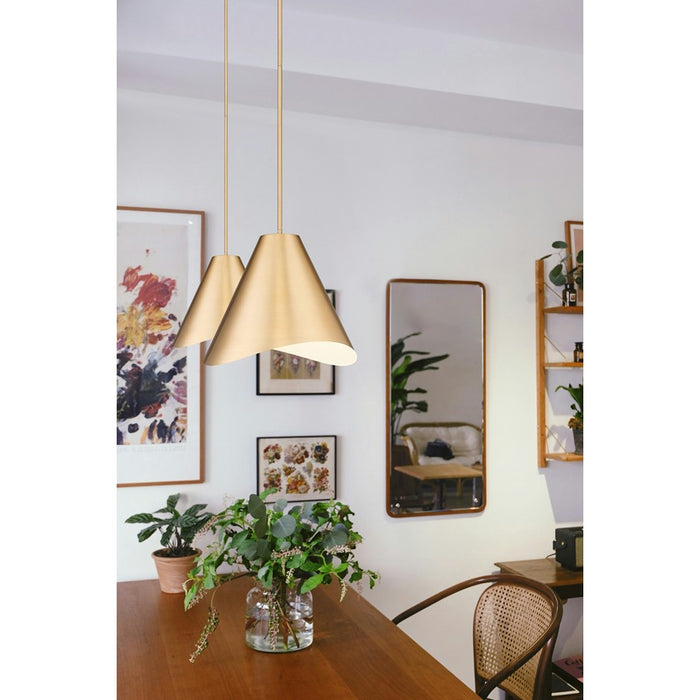 Z-Lite Aria 1Lt 18" Pendant, Modern Gold/Modern Gold/Inner White