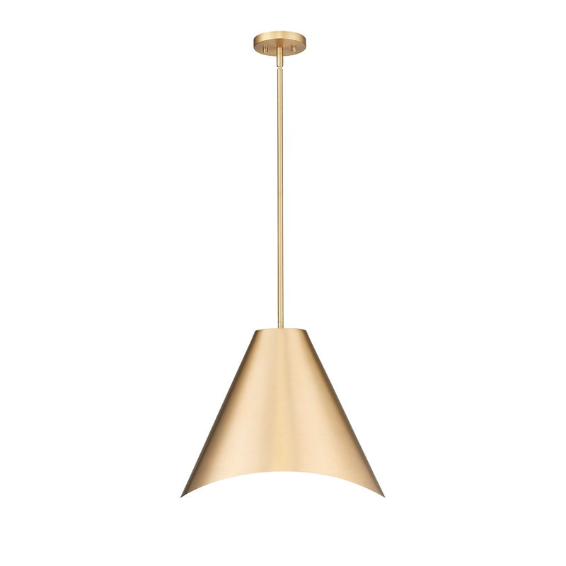 Z-Lite Aria 1 Light 18" Pendant, Modern Gold/Modern Gold/Inner White