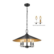 Z-Lite Rialto 5 Light 22" Pendant, Black Outer/Signature Brass Inner - 1953-22MB