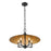 Z-Lite Rialto 5 Light 22" Pendant, Black Outer/Signature Brass Inner