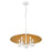Z-Lite Rialto 5 Light 22" Pendant, White Outer/Signature Brass Inner