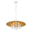 Z-Lite Rialto 5Lt 22" Pendant, White Outer/Signature Brass Inner