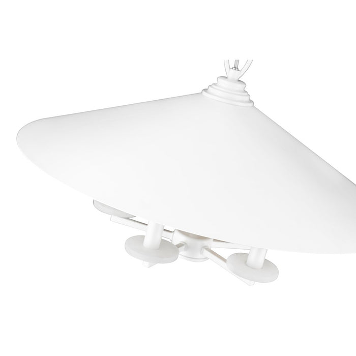Z-Lite Rialto 5 Light 22" Pendant, White Outer/Signature Brass Inner