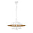 Z-Lite Rialto 5 Light 22" Pendant, White Outer/Signature Brass Inner