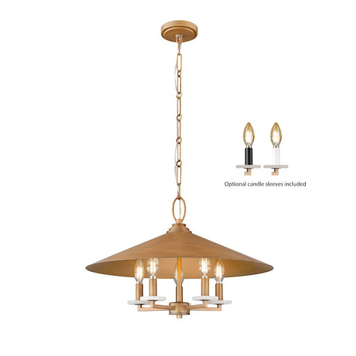 Z-Lite Rialto 5 Light 22" Pendant, Signature Gold/Signature Gold - 1953-22SGD