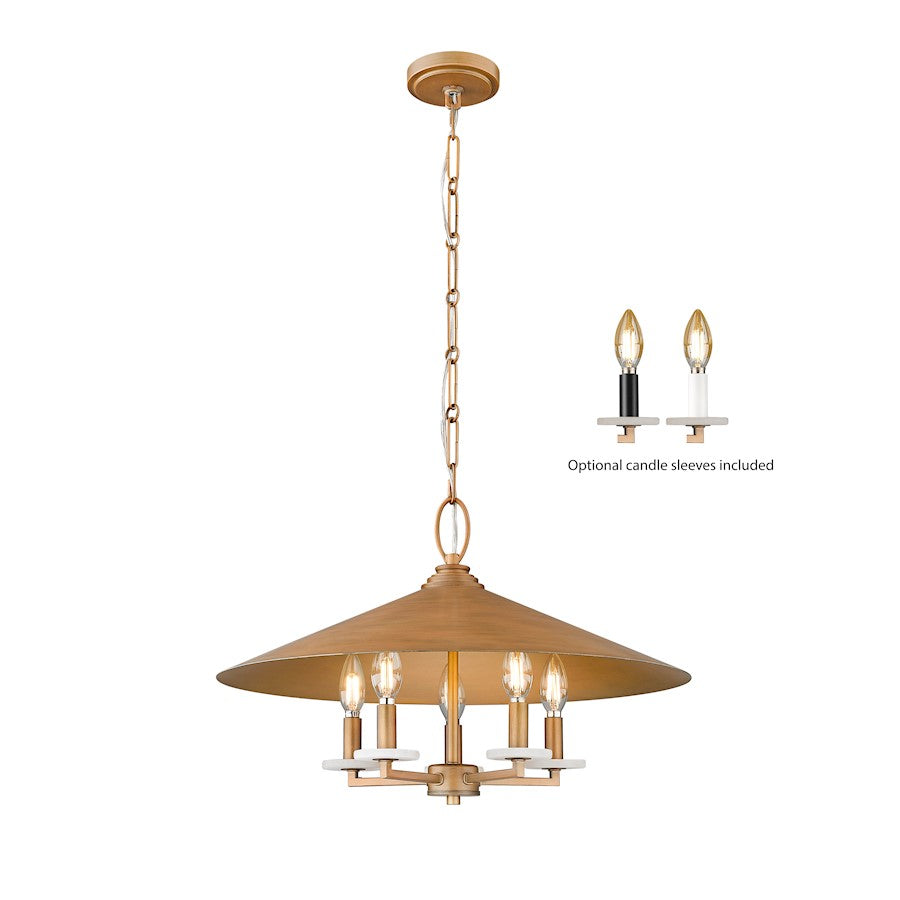 Z-Lite Rialto 5 Light 22" Pendant, Signature Gold/Signature Gold - 1953-22SGD