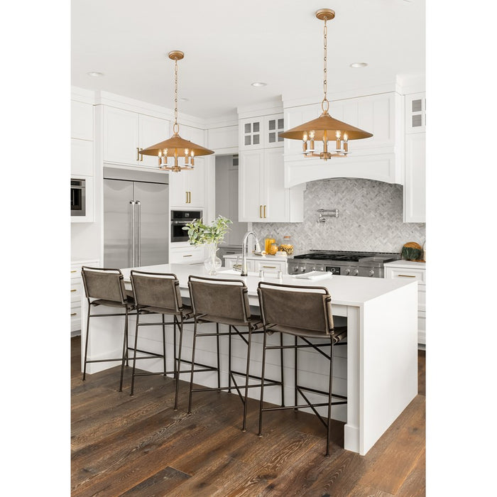 Z-Lite Rialto 5 Light 22" Pendant, Signature Gold/Signature Gold