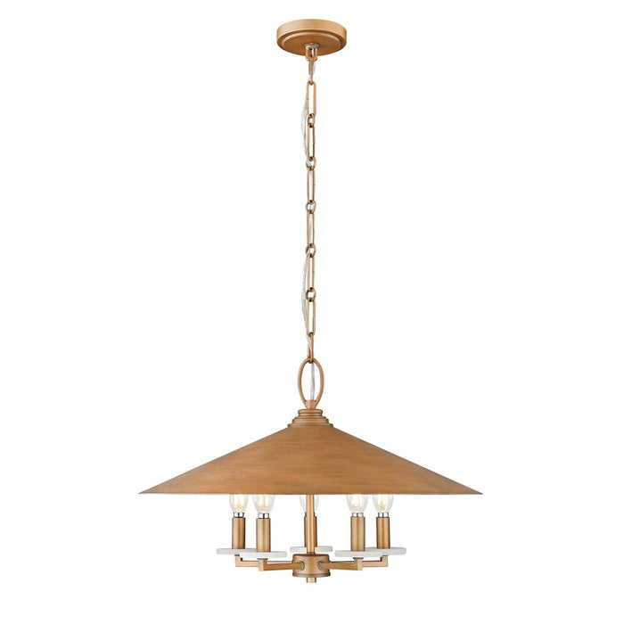 Z-Lite Rialto 5 Light 22" Pendant, Signature Gold/Signature Gold