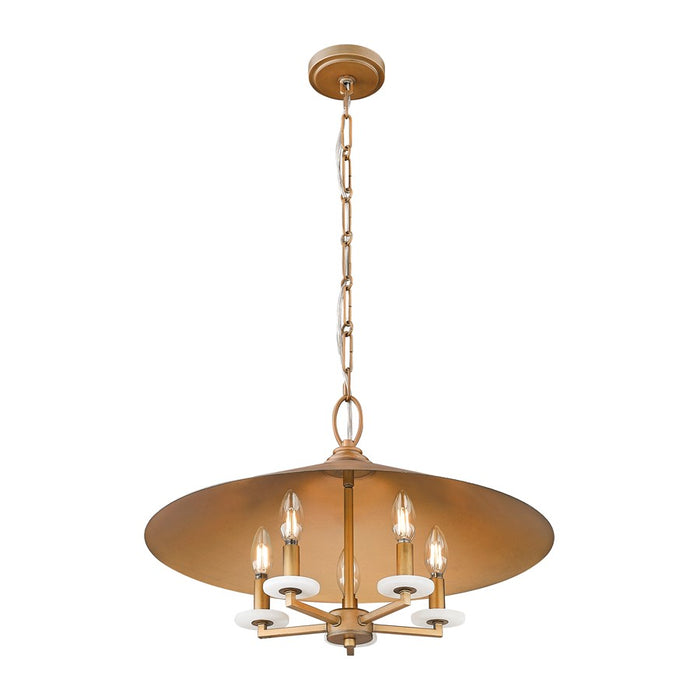 Z-Lite Rialto 5 Light 22" Pendant, Signature Gold/Signature Gold