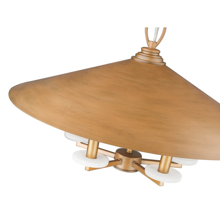 Z-Lite Rialto 5 Light 22" Pendant, Signature Gold/Signature Gold