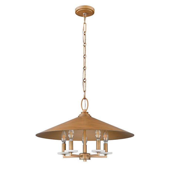 Z-Lite Rialto 5 Light 22" Pendant, Signature Gold/Signature Gold