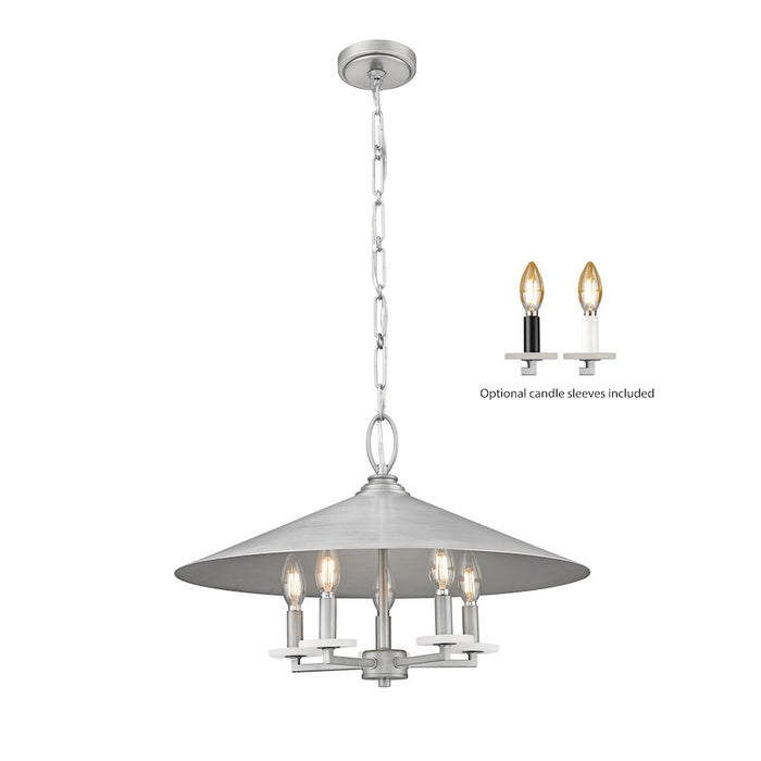 Z-Lite Rialto 5 Light 22" Pendant, Signature Pewter/Signature Pewter - 1953-22SPT