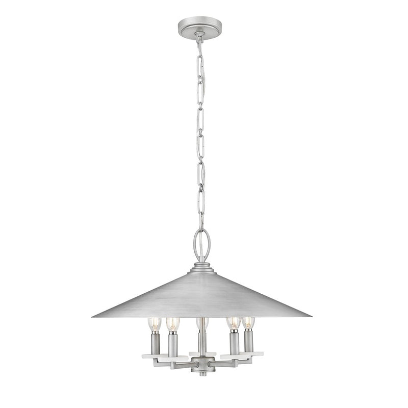 Z-Lite Rialto 5 Light 22" Pendant, Signature Pewter/Signature Pewter