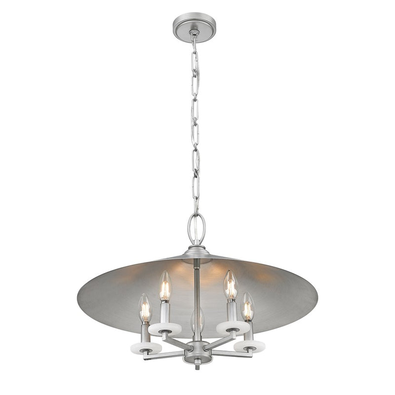 Z-Lite Rialto 5Lt 22" Pendant, Signature Pewter/Signature Pewter