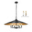Z-Lite Rialto 6Lt 32" Pendant, Black Outer/Signature Brass Inner - 1953-32MB